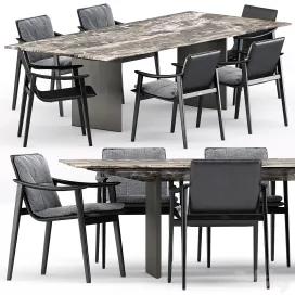 FYNN chair LINHA DINING TABLE by Minotti